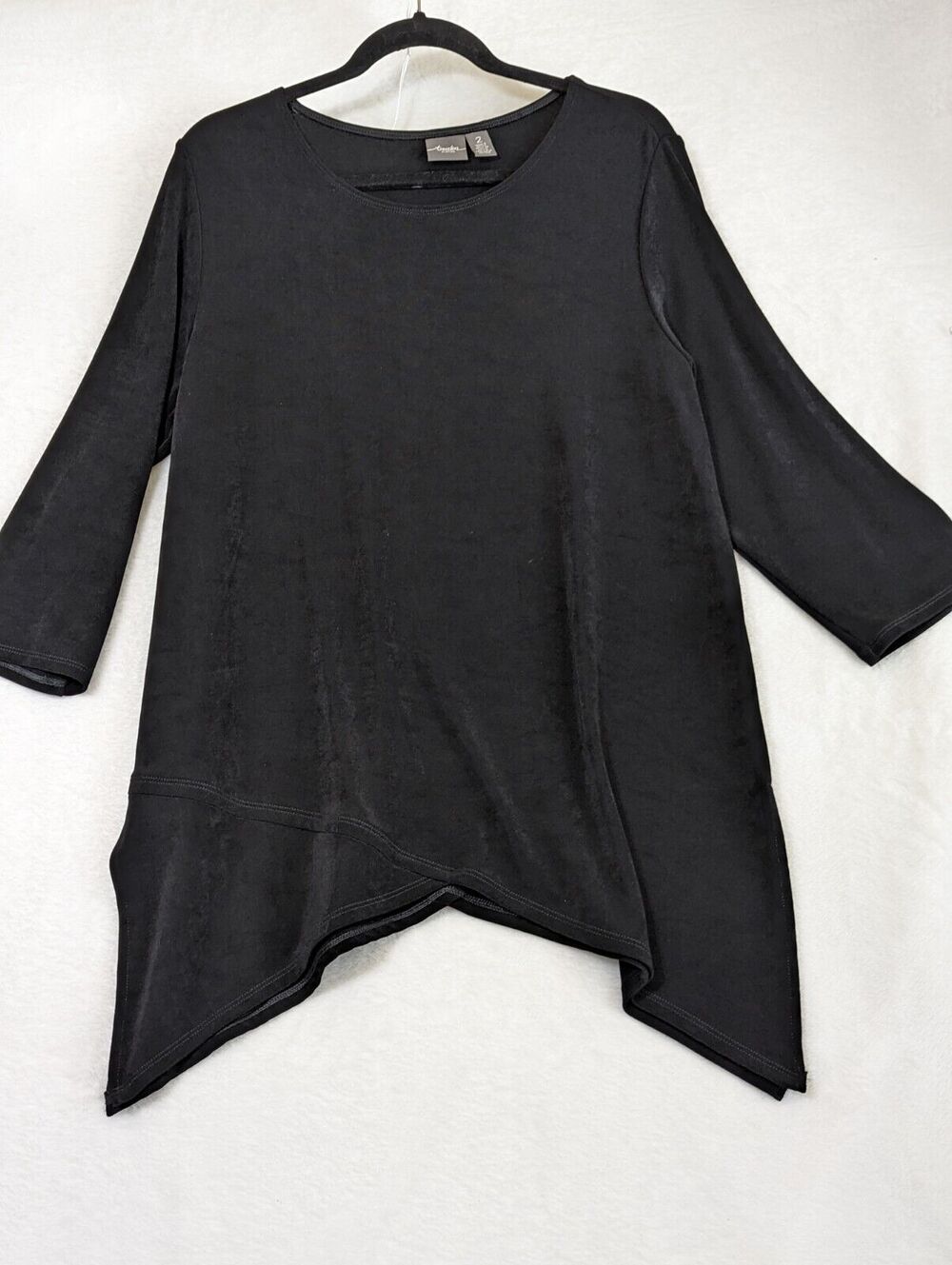 Chicos Travellers Aysymetrical Top size 2 Tunic Bust 41".CB26" Sides Longer